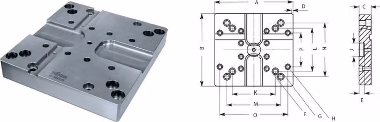 Piastra di base KP DUO-TURM RKK-2+RKE,-Z-D-3 164020
