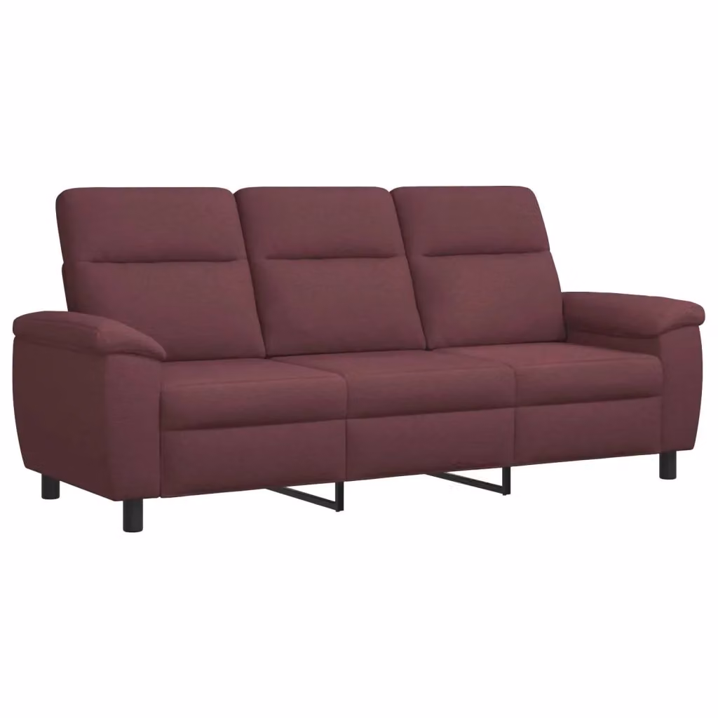 Divano moderno viola vidaXL con struttura in metallo e rivestimento in tessuto L: 214 cm, P: 90 cm, H: 95 cm – 2