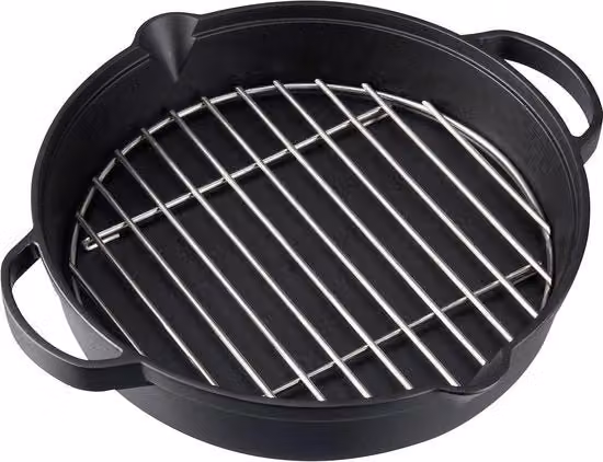 Piatto da griglia in acciaio inox - Larga e Rotonda - per BBQ - Ø 316 cm