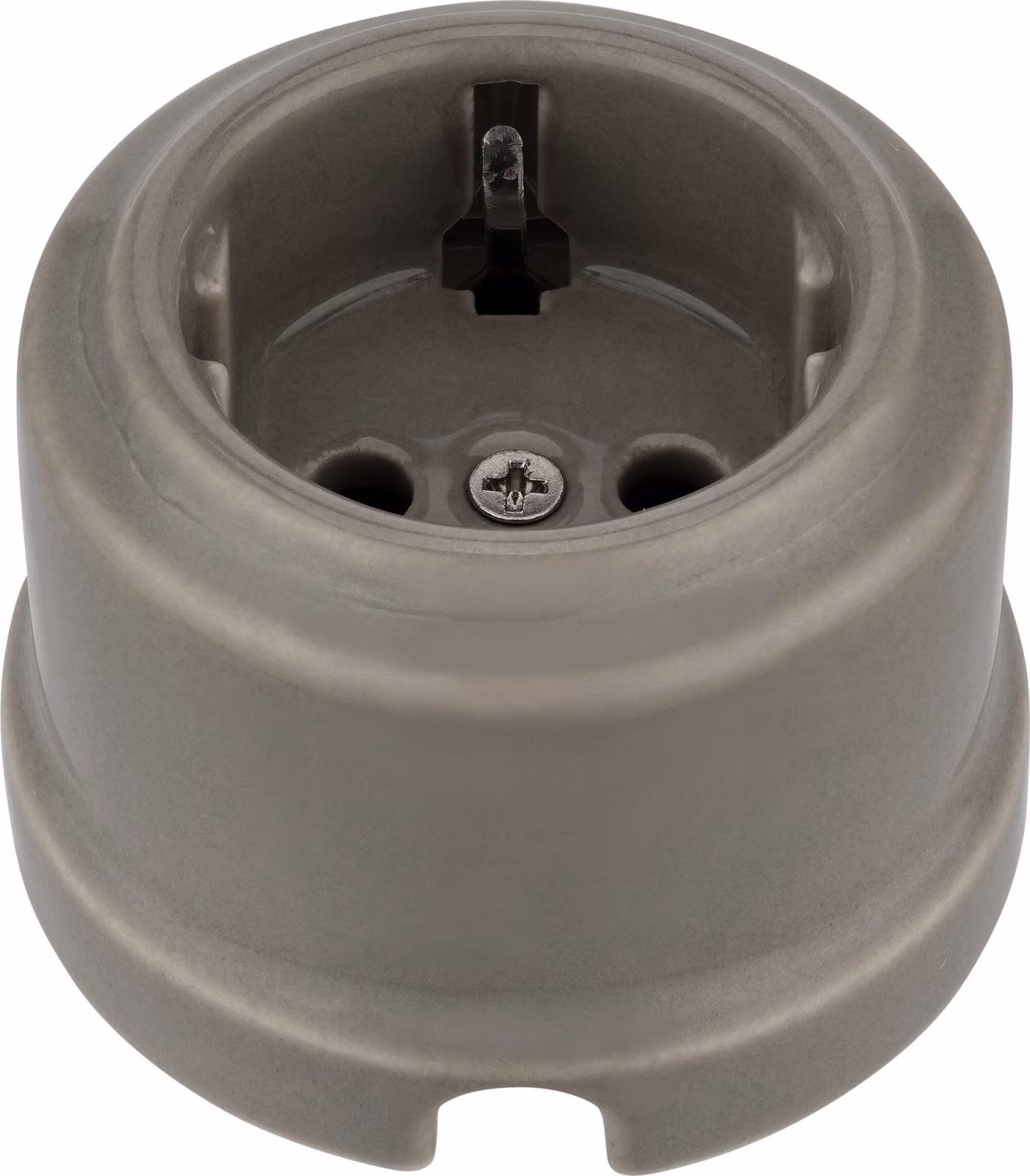 Presa di corrente retrò in porcellana da esterno I QR1 grigio beige