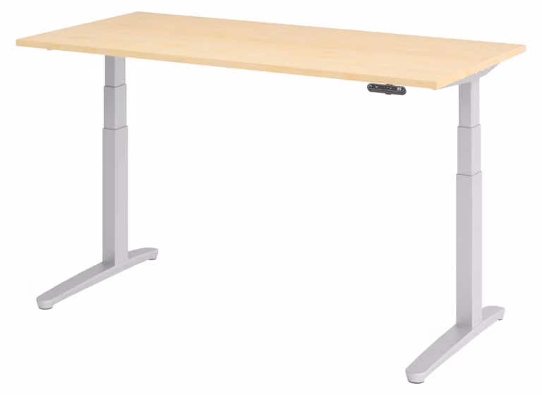 Scrivania elettrica bümö XBHM - Finitura: acero, struttura: argento, dimensioni: 160 x 80 cm