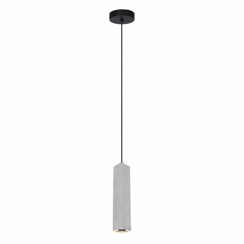 Lampada a sospensione moderna per soggiorno cucina sopra isola grigio alluminio tubo quadrato 1xGU10 10W ANDER Italux