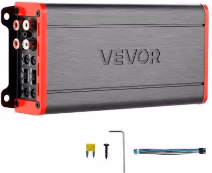 VEVOR Amplificatore Audio per Auto a 4 Canali Classe D, Potenza max 4x272 W a 4 Ohm o 4x400 W a 2 Ohm, Colore Nero o Grigio