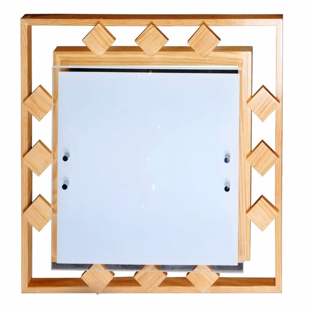 Lampada da soffitto in legno NATURA - 2xE27, 60W, marrone
