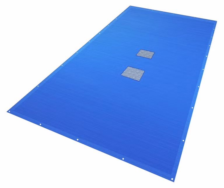 Copertura per piscina VOUNOT® rettangolare, 160 g/m², telo doppio con occhielli in alluminio, 4 x 9 m