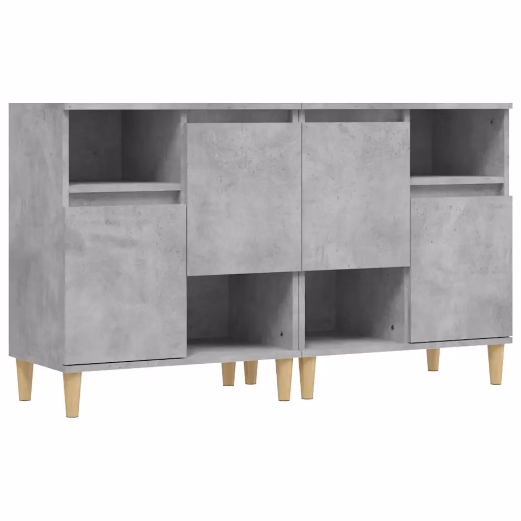 Set di 2 credenze vidaXL in legno e MDF grigio opaco, L/P/H: 60 x 35 x 70 cm – 2