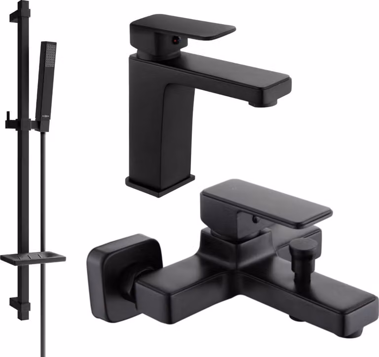 Mexen Cetus DQ77 set da bagno, nero - 744303DQ77-70