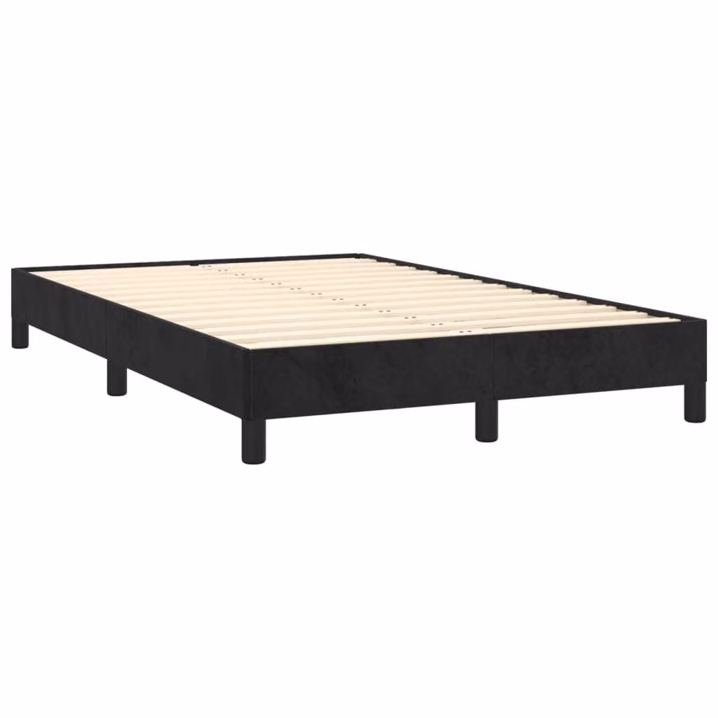 Giroletto senza Materasso Nero 120x190 cm Velluto
