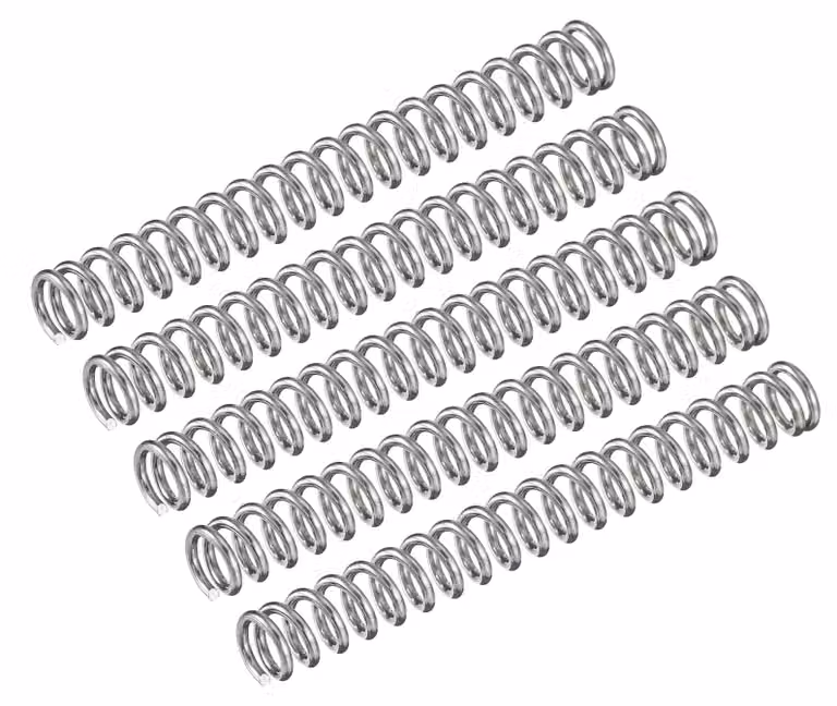 Molle a compression, confezione da 5 pezzi, diametro esterno di 5 mm, filo di 0,8 mm, lunghezza di 50 mm, acciaio inossidabile