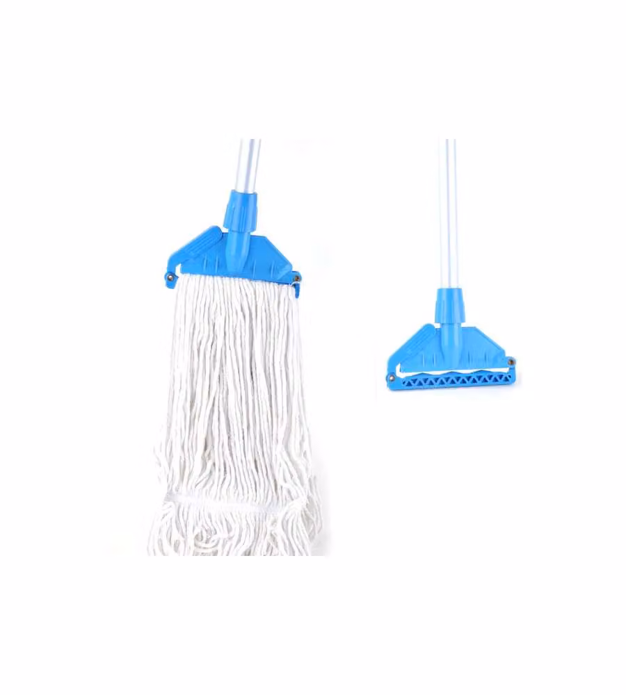 Lady Doc Scopa Mocio Clean con Manico in Alluminio Bianco - 128 cm