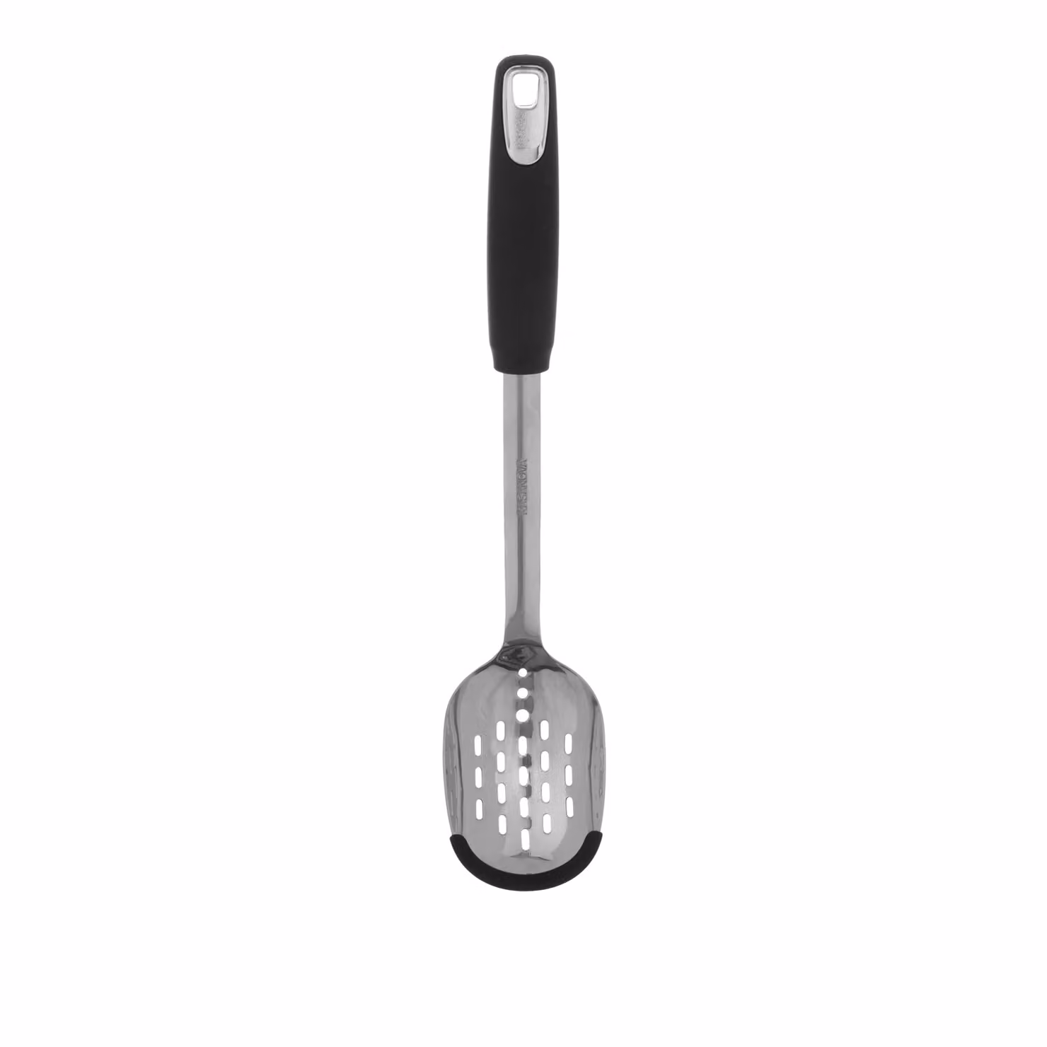 Skimmer forato Kasanova in acciaio inox nero con bordo in silicone resistente al calore e anti-graffio – 2