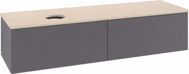 Mobile V&B con struttura frontale - illuminazione Antao 160x50cm, WBP botti., Anthrac. m Lac
