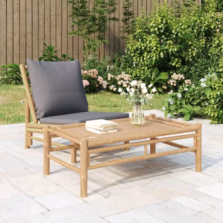 Maison Exclusive - Tavolino da giardino in bambù, 100x55x33 cm