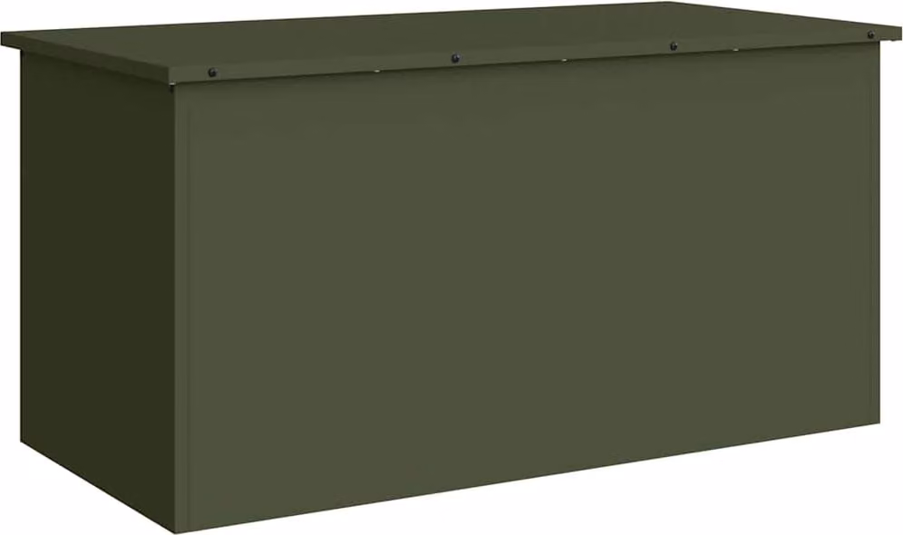Scatola di Stoccaggio Esterno Verde oliva 100 x 50,5 x 50 cm