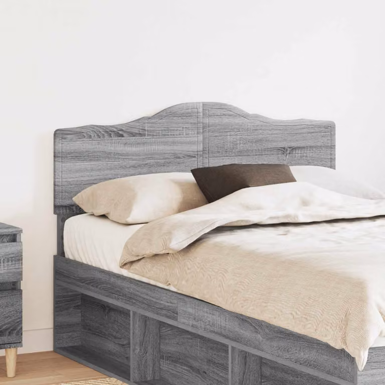 Testiera per letto vidaXL in legno ingegnerizzato grigio con design minimalista