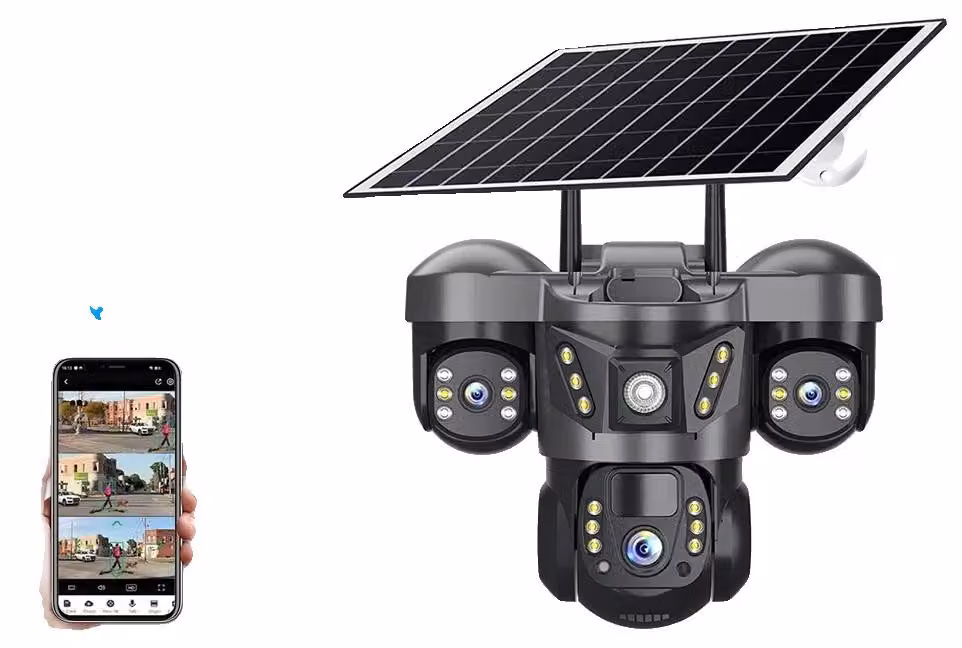 Telecamera IP, risoluzione 12MP, visione notturna, telecamera Wi-Fi con scheda di memoria da 128G