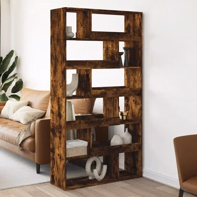 Libreria Rovere Fumo 100x33x187,5 cm in Truciolato 3309505