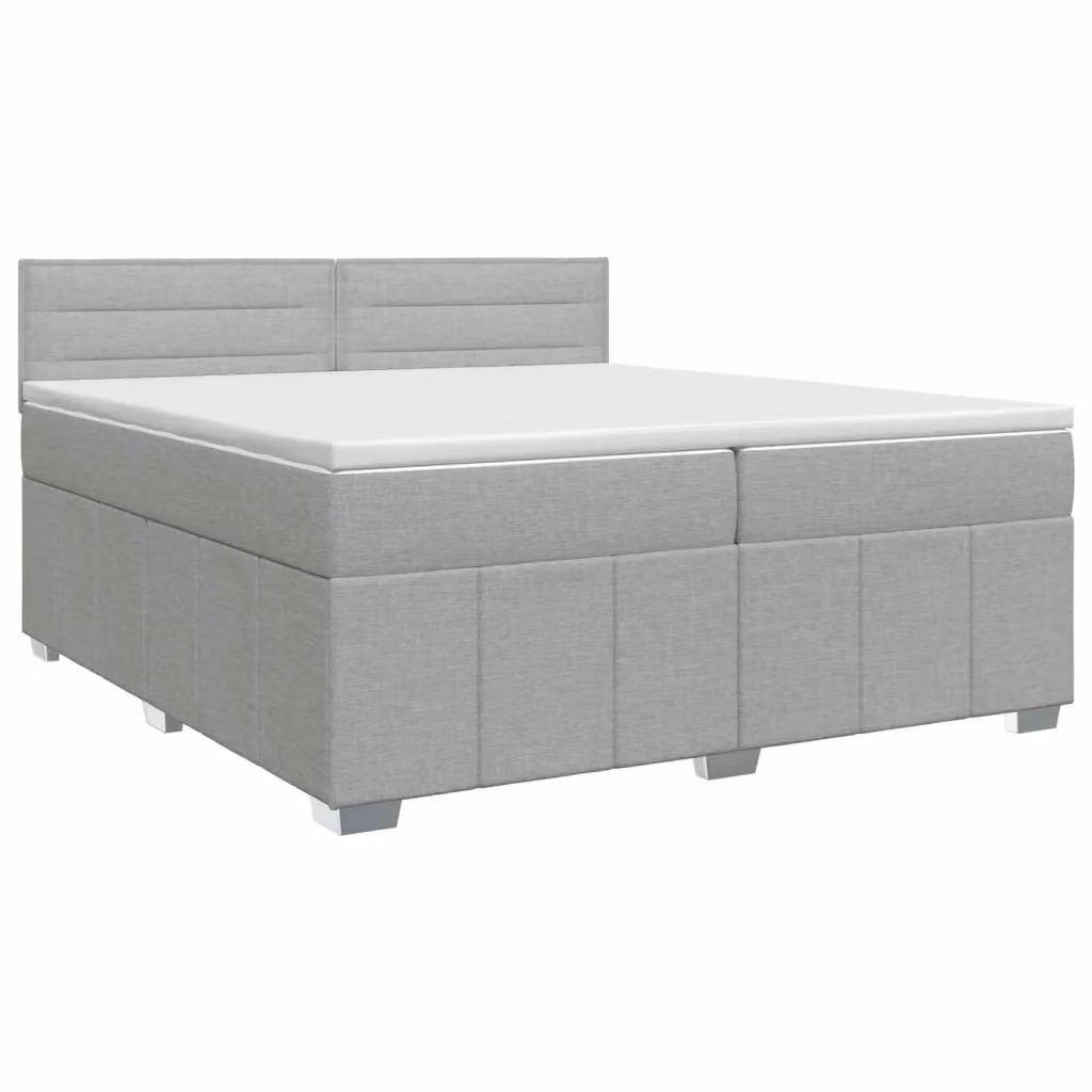 Letto box spring con materasso ibrido vidaXL Grigio Chiaro L/P: 200 x 200 cm – 2