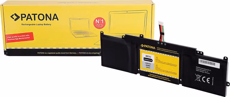 Batteria PATONA per HP Stream 11 / Stream 13 – ME03XL, 11,4 V, 2300 mAh, 26 Wh