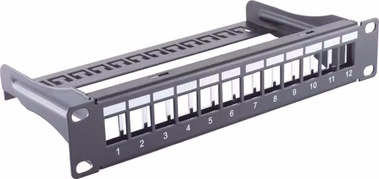 shiverpeaks ®-BASIC-S--10" Pannello Keystone, 12 vie, 1U, STP, nero (BS08-10080)