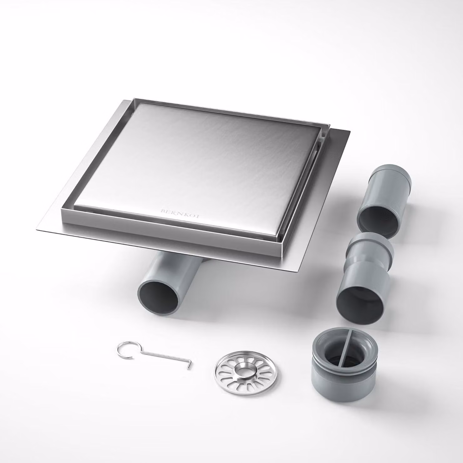 Doccia in acciaio inossidabile, diametro 20 cm, design 2-in-1, beccuccio girevole a 360°, per doccia