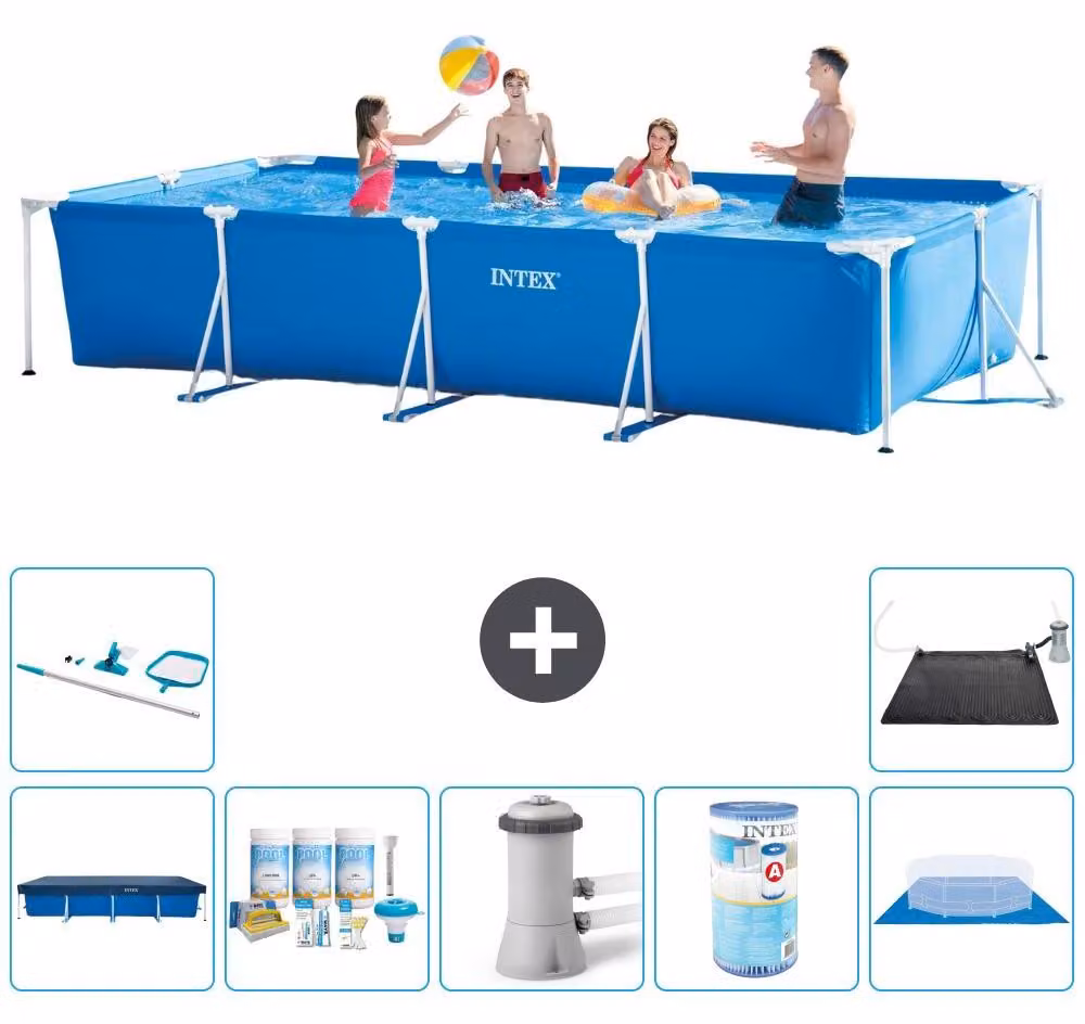 Piscina fuori terra rettangolare - 450x220x84 cm - 8 elementi - Modello S30290