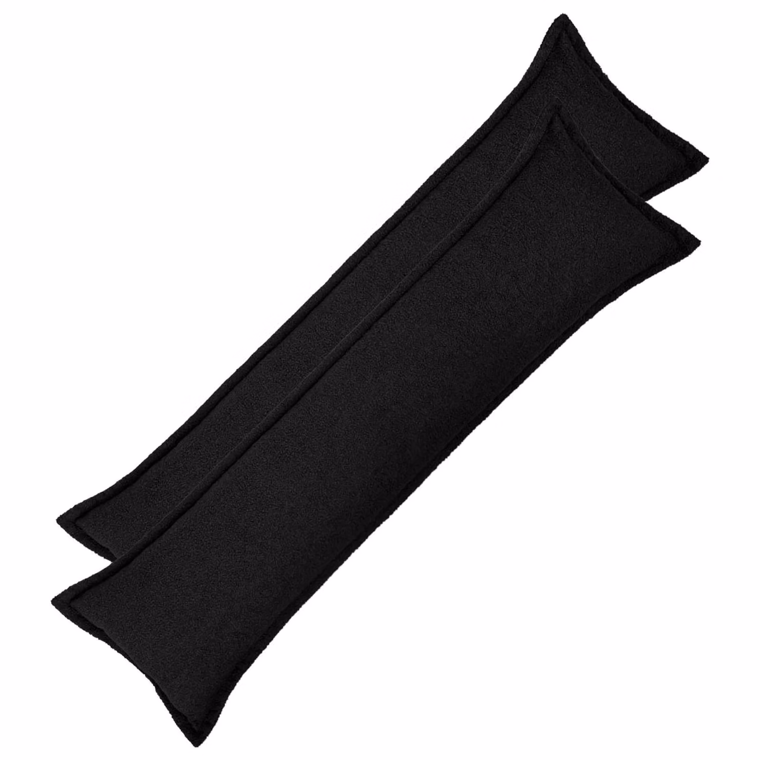 Set di 2 federe vidaXL HOUTEN in tessuto bouclé nero, L 145 cm x L 40 cm