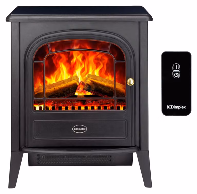 Dimplex Camino elettrico Optiflame Club - Camino elettrico indipendente con effetto legno