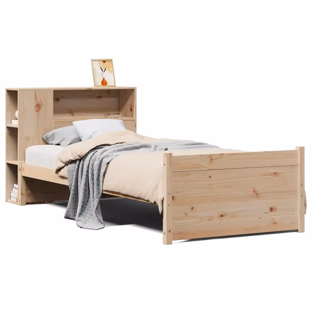 Giroletto con Libreria VIDAXL in Legno di Pino Marrone L: 75 cm, P: 190 cm – 2