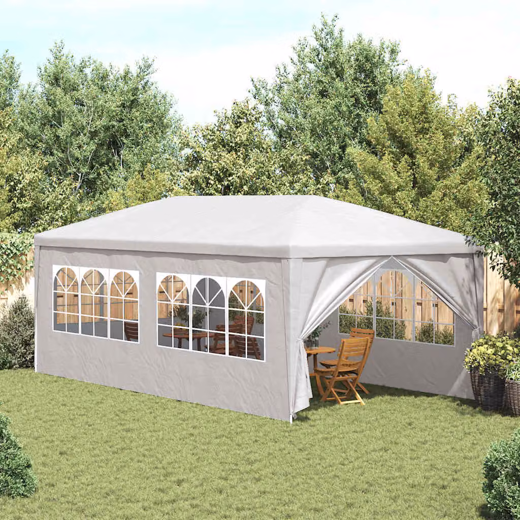 vidaXL Tenda per Feste Bianca L: 600 cm, P: 300 cm, H: 255 cm