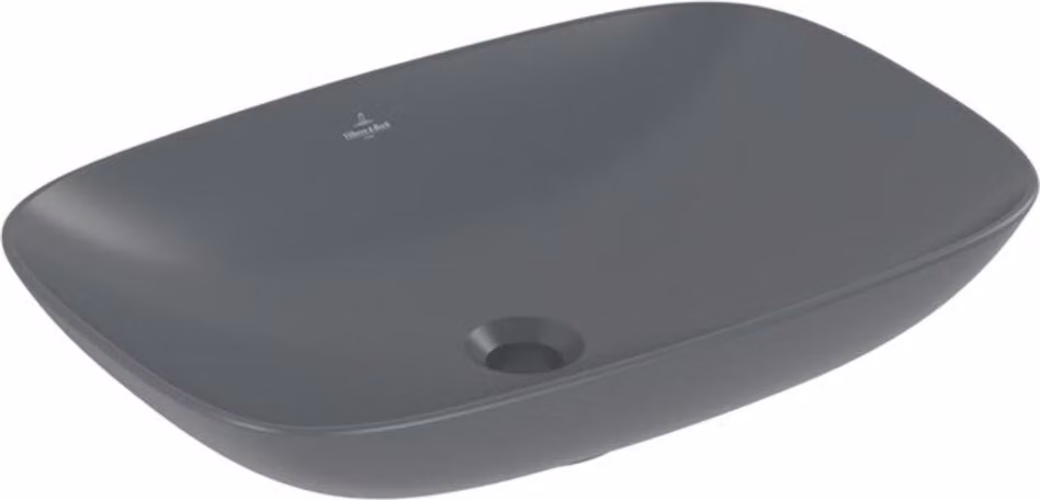 Villeroy & Boch Loop&Friends - Lavabo da appoggio, 620x420 mm, senza sfioratore, CeramicPlus, Grafite 4A5001i4