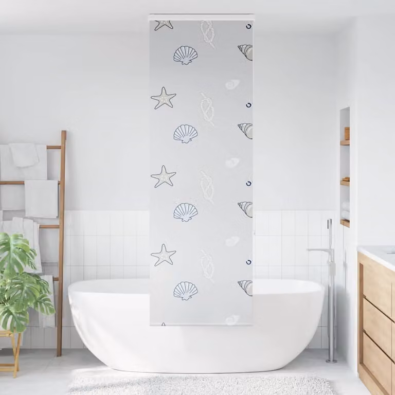 Tenda a Rullo per Doccia Cassonetto 60x240 cm Larghezza Tessuto