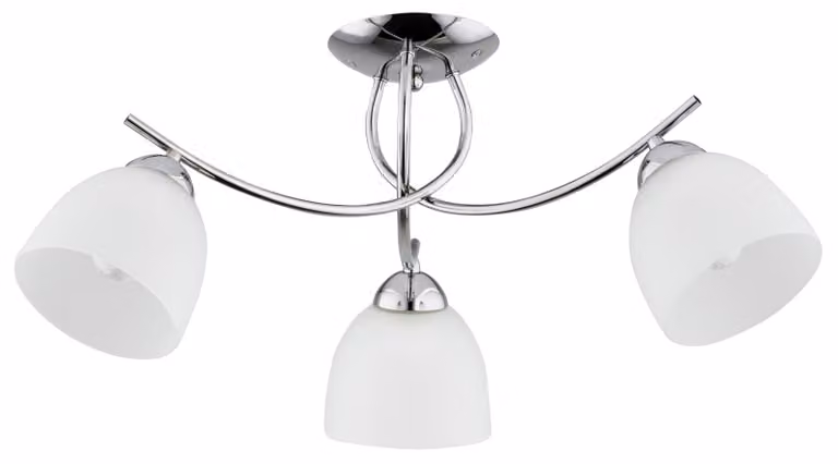 Lampada da soffitto MARISA cromata 3xE27x15W in metallo, dimensioni: 27x63x63 cm, IP20, Alfa