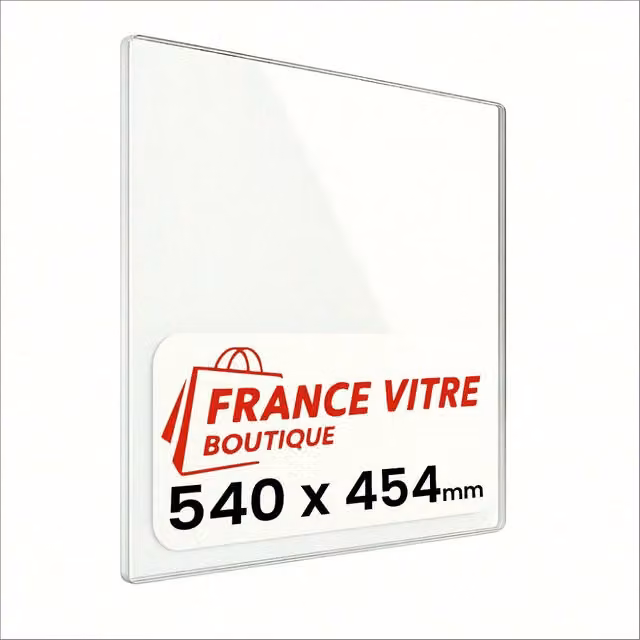 540 x 454 x 4 mm - Vetro per stufa a legna - vetro camino di ricambio - vetro per caminetto resistente al fuoco - France Vitre