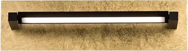 Applique LED Perenz Foglia in metallo e vetro, orientabile up/down, disponibile in oro/ottone, nero o bianco
