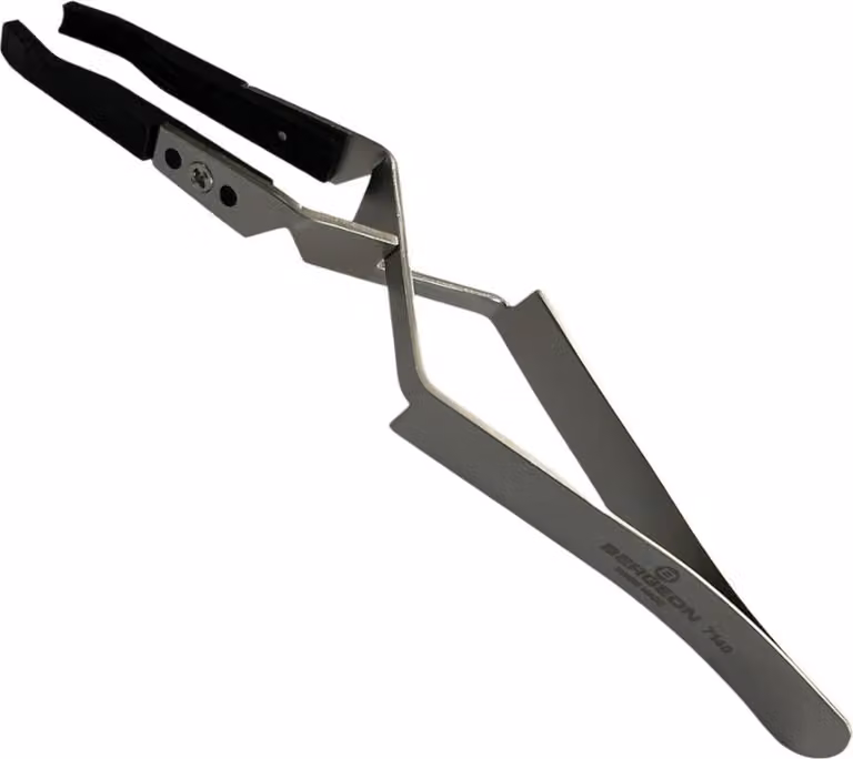 Pinze Bergeon 7140 con punte in fibra di carbonio per quadranti e occhiali 120mm
