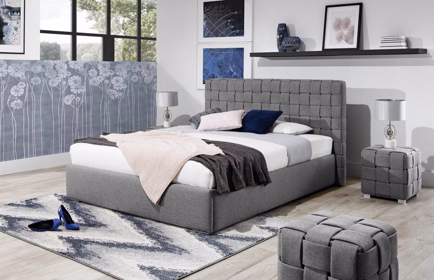 Polster Design Luxus Hotel Betten Textil Modernes Schlafzimmer Bett 140/160/180