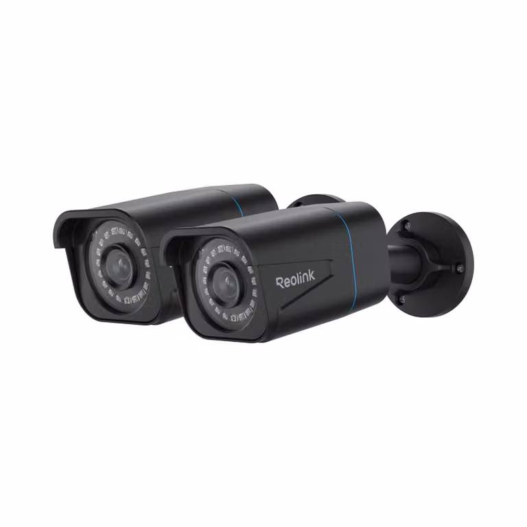 Reolink RLC-810A, telecamera di sorveglianza per esterni 4K 8MP PoE, rilevamento persone/veicoli/animali, registrazione audio, visione notturna, IP66, time lapse, nero, confezione da 2 pz