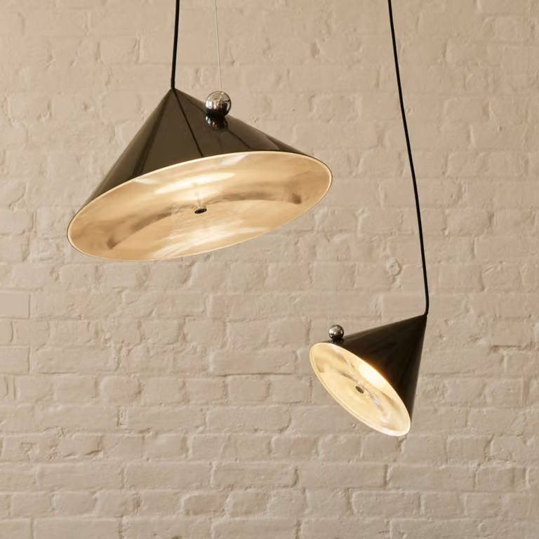 Tom Dixon Lampada a sospensione Pose, dimmerabile, Verde, Soggiorno / Sala da pranzo, Metallo, Design, Lampada a sospensione