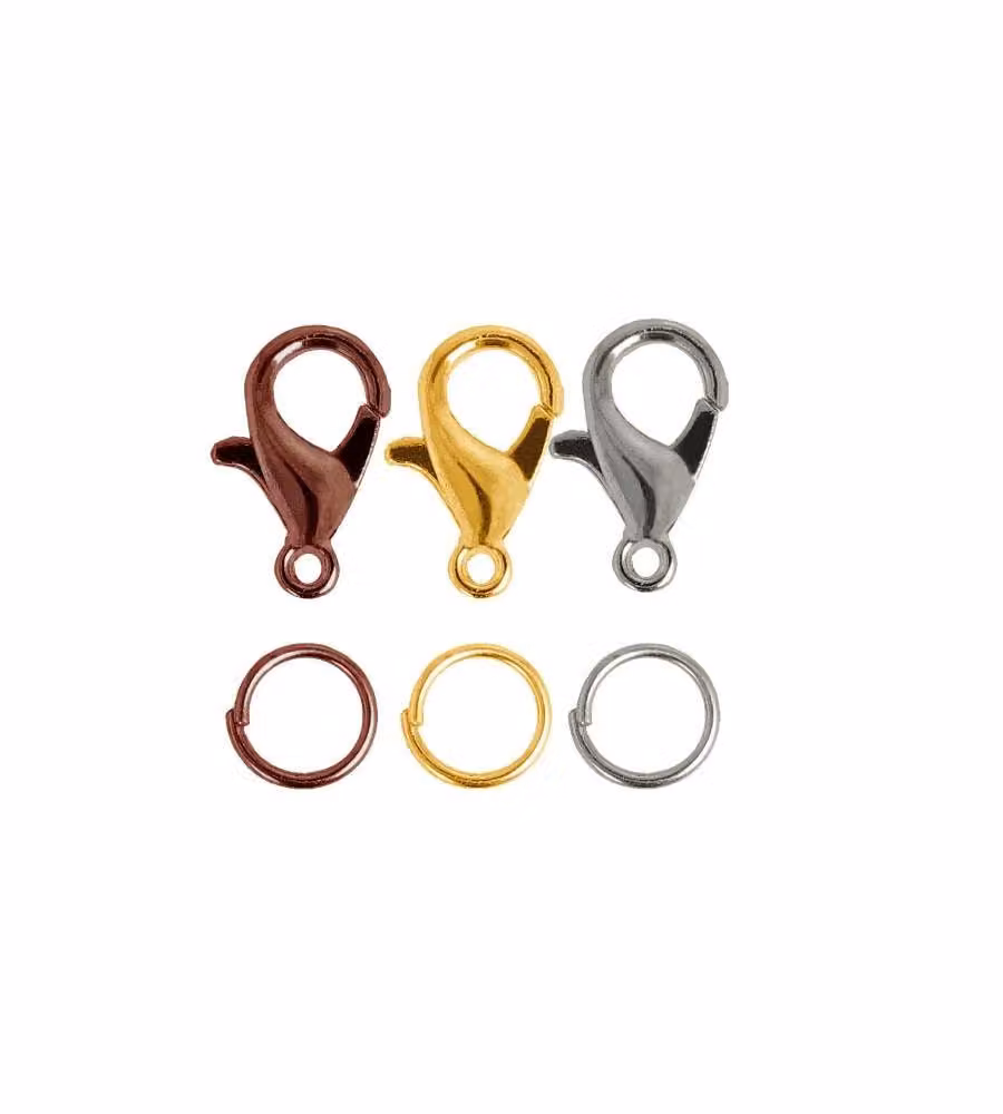 Masidef Chiusure Moschettoni Catene Ornamentali 120 Pz Oro Argento Bronzo