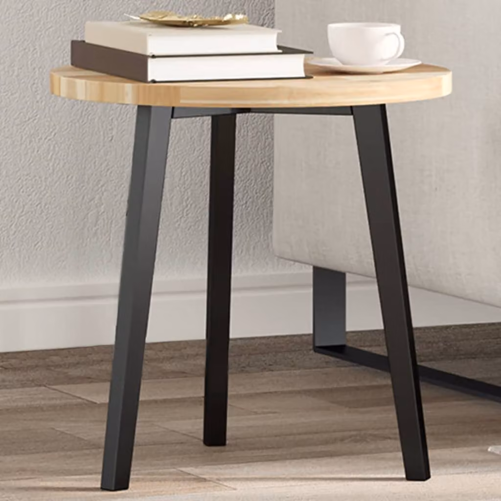 Piano Tavolo Rotondo in Legno Massello di Acacia Marrone vidaXL Ø40 x 2 cm