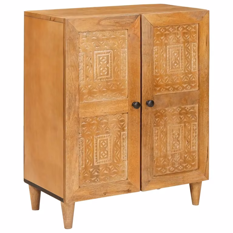 Credenza moderna vidaXL in legno di mango marrone chiaro L: 60 cm, P: 33,5 cm, H: 75 cm