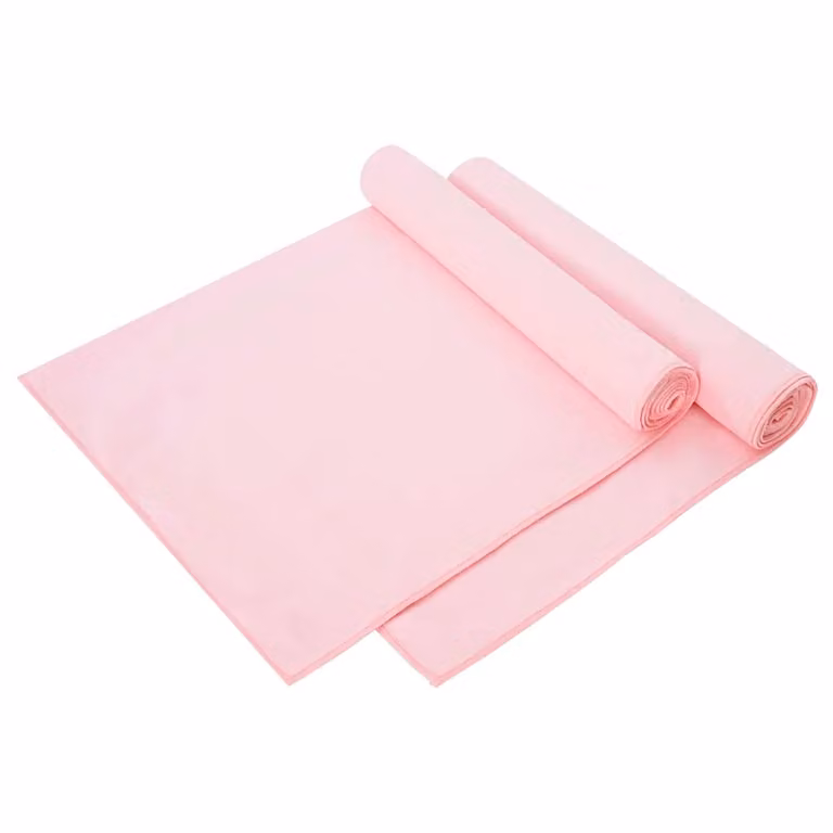 Set di 2 asciugamani sportivi in microfibra vidaXL rosa, morbidi e ad asciugatura rapida, L: 140 cm, P: 70 cm