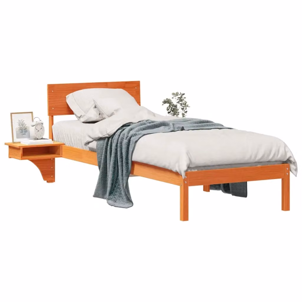 Struttura letto in pino massello vidaXL marrone cerato con cassetti L 190 x L 75 x H 148,5 cm – 2