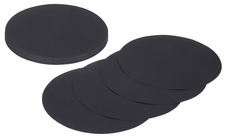 24 fogli di cartone nero, diametro 25 cm, 250 g/m², ideali per lavori manuali e progetti fai-da-te