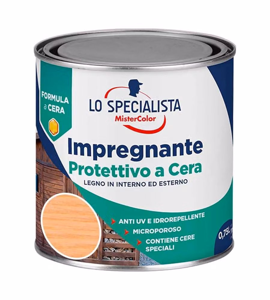 Lo Specialista Impregnante Protettivo con Cera Incolore 0,75 l - Trattamento per legno idrorepellente e con protezione UV