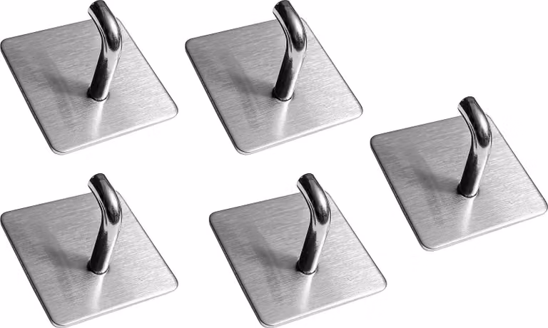 Set di 5 robusti ganci per cucina e bagno (modello B)