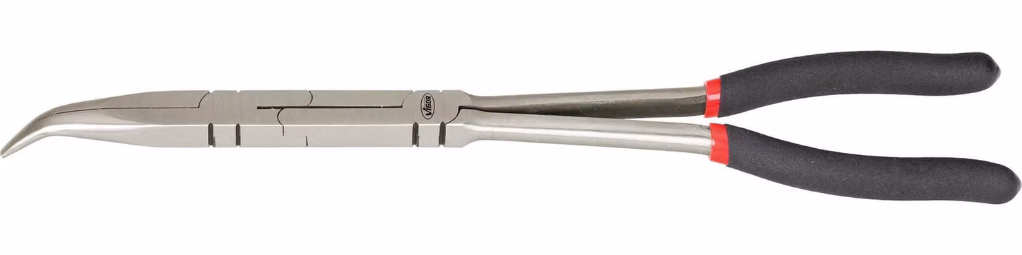 Pinze a becchi tondi Vigor con doppio snodo V2782