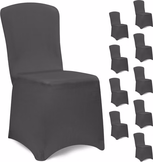 Set di 10 coprisedia Detex® antracite in tessuto elasticizzato lavabile – 1