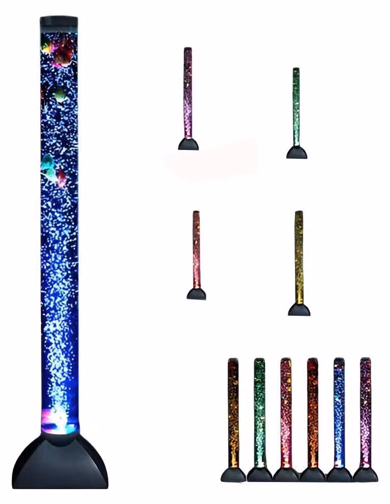 Rgb LED Wasser Säule 120cm Leuchte klar Fische Dekoration Steh Lampe Farbwechsel